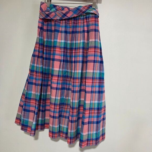 NWT TALBOTS PLAID MIDI FULL SKIRT SIZE 10 / MEDIUM - Picture 3 of 16